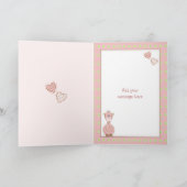 Gepersonaliseerde naam leeftijd kleine meisje verj kaart (Binnen)