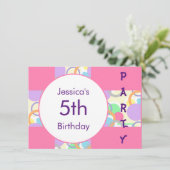 Gepersonaliseerde naam Leeftijd Roze  Verjaardagsf Kaart (Staand voorkant)
