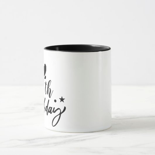 Gepersonaliseerde Naam Leeftijd Verjaardag Mok - 1 (Midden)