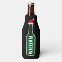 Gepersonaliseerde naam leuke kerst bier fles koele