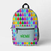 Gepersonaliseerde naam Leuke kleurrijke bollen Opa Bedrukte Rugzak (Voorkant)