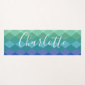 Gepersonaliseerde naam Levendig Blauw Groen Kalm Z Yogamat (Voorkant (horizontaal))