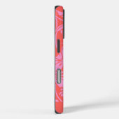Gepersonaliseerde naam Levendig Roze Rode Bloemen  Case-Mate iPhone Case (Achterkant / Rechts)