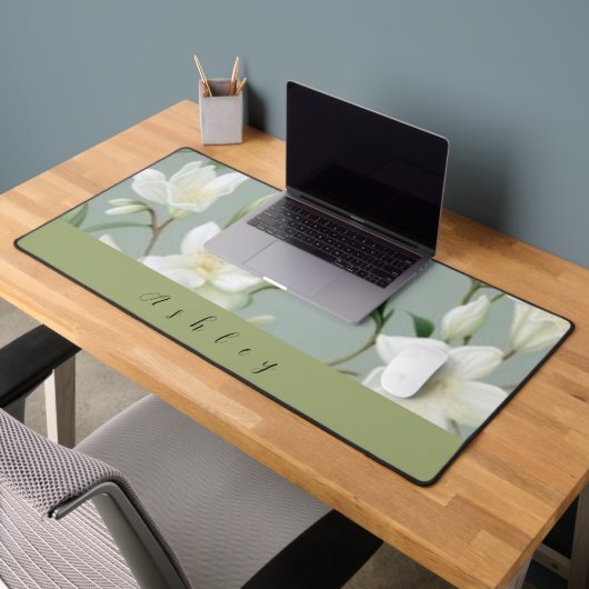 Gepersonaliseerde naam Lily van de vallei Desk Mat (Kantoor 2)