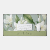 Gepersonaliseerde naam Lily van de vallei Desk Mat (Keyboard & Muis)