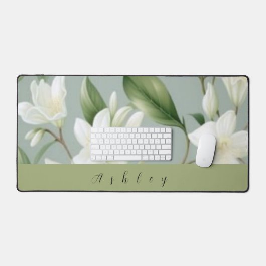 Gepersonaliseerde naam Lily van de vallei Desk Mat (Keyboard & Muis)