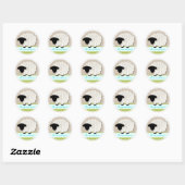 Gepersonaliseerde naam Little Lamb Stickers (Rond) (Vel)
