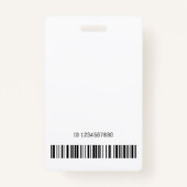 Gepersonaliseerde naam Luxe Zilveren Grijs Ombre S Badge (Achterkant)