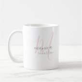 gepersonaliseerde naam . M monogram wit Koffiemok (Links)