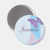 Gepersonaliseerde naam Magnet - Vlinders (Voorkant / Achterkant)