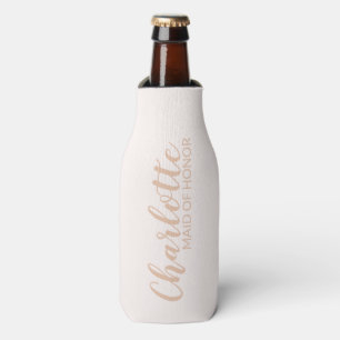 Gepersonaliseerde naam Maid of Honor Blush Pink Sc Flesjeskoeler