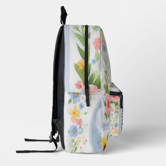 Gepersonaliseerde naam Maltese puppy, Maltese sere Bedrukte Rugzak (Links)