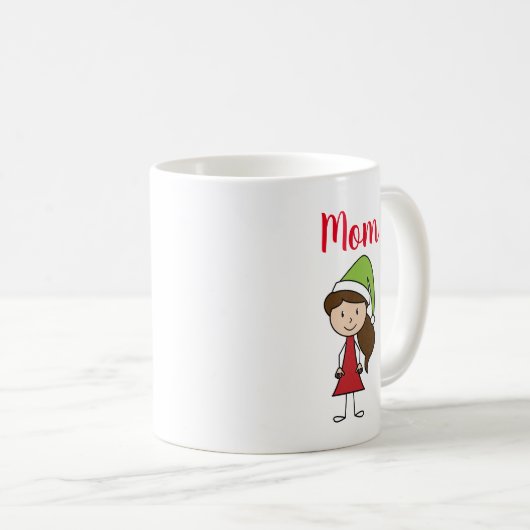gepersonaliseerde naam mam kerstkoffie - mok (Voorkant rechts)