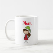 gepersonaliseerde naam mam kerstkoffie - mok (Links)