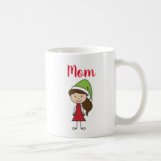 gepersonaliseerde naam mam kerstkoffie - mok (Rechts)