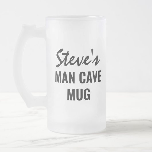 Gepersonaliseerde naam Man Cave Matglas Bierpul (Links)