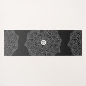 Gepersonaliseerde naam Mandala Modern Zwart Wit Yogamat (Achterkant (horizontaal))