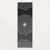 Gepersonaliseerde naam Mandala Modern Zwart Wit Yogamat (Achterkant)