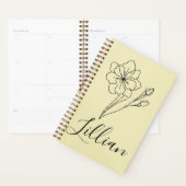 Gepersonaliseerde naam March jonquil Geboortebloem Planner (Display)