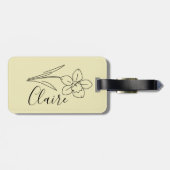 Gepersonaliseerde naam March narcis Geboorte Bloem Bagagelabel (Achterkant horizontaal)