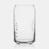 Gepersonaliseerde naam March narcis Geboorte Bloem Blikvorm Glas (Links)