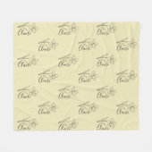 Gepersonaliseerde naam March narcis Geboorte Bloem Fleece Deken (Voorkant (Horizontaal))