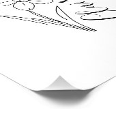 Gepersonaliseerde naam March narcis Geboorte Bloem Foto Afdruk (Hoek)