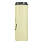 Gepersonaliseerde naam March narcis Geboorte Bloem Thermosbeker (Achterkant)