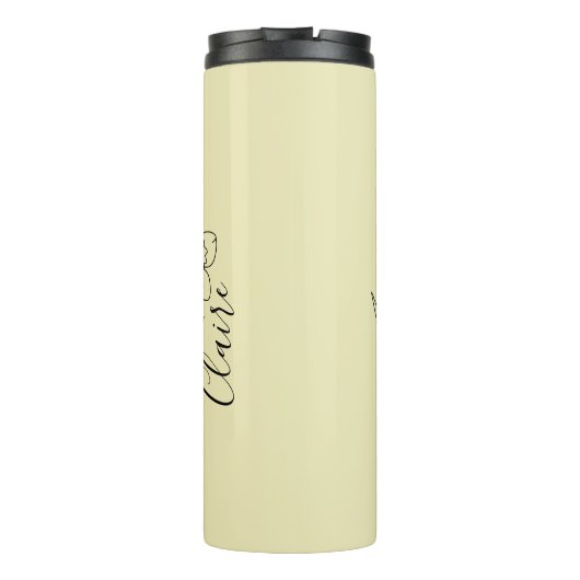 Gepersonaliseerde naam March narcis Geboorte Bloem Thermosbeker (Achterkant)