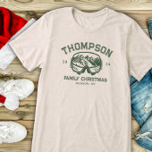 Gepersonaliseerde naam Matching Familie Kerstskiën Tri-Blend Shirt