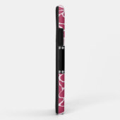 Gepersonaliseerde naam mauve giraffe patroon Case-Mate iPhone case (Achterkant/rechts)