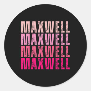 Gepersonaliseerde naam Maxwell I Love Maxwell  Ronde Sticker