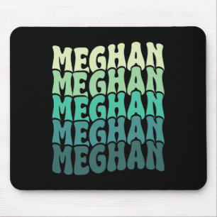 Gepersonaliseerde naam Meghan I Love Meghan Groovy Muismat
