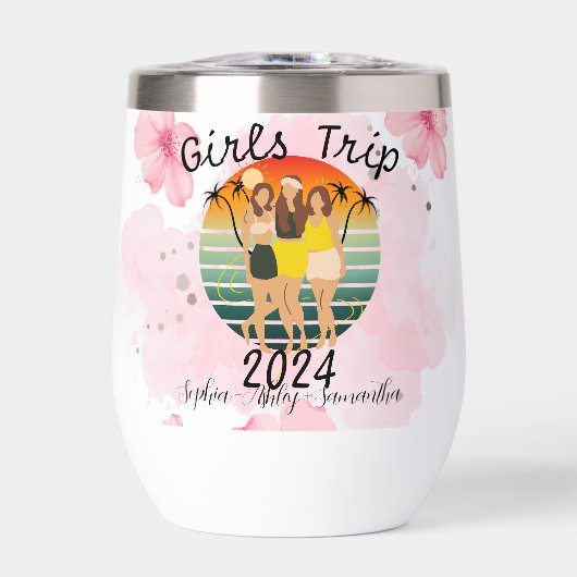 Gepersonaliseerde naam meisjes reis 2024 (Voorkant)