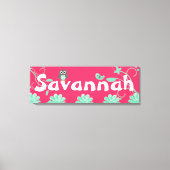 Gepersonaliseerde naam Meisjes Verpakt Canvas Hot  (Voorkant)