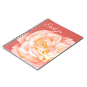 Gepersonaliseerde naam met een mooi Roos Notitieboek (Linkerzijde)