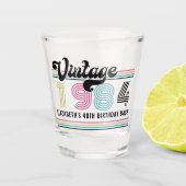 Gepersonaliseerde naam met elke leeftijd  Verjaard Shot Glas (Voorkant)