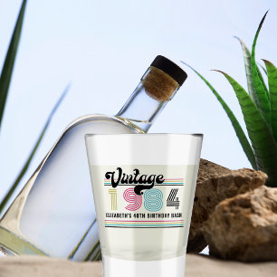Gepersonaliseerde naam met elke leeftijd  Verjaard Shot Glas