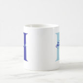 Gepersonaliseerde naam met Initiaal cadeau voor he Koffiemok (Center)