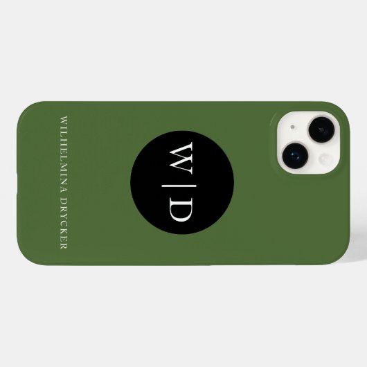 Gepersonaliseerde naam met Monogram Case-Mate iPhone Case (Achterkant (horizontaal))
