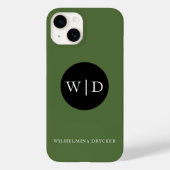 Gepersonaliseerde naam met Monogram Case-Mate iPhone Case (Achterkant)