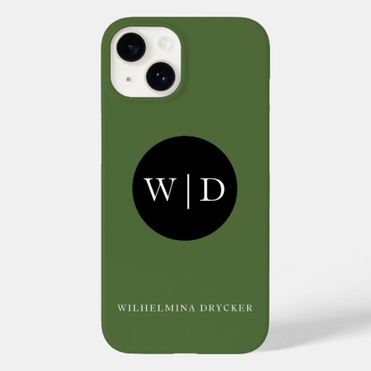 Gepersonaliseerde naam met Monogram Case-Mate iPhone Case (Achterkant)