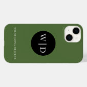 Gepersonaliseerde naam met Monogram Case-Mate iPhone Case (Achterkant (horizontaal))