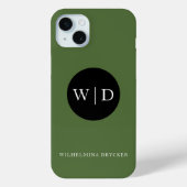 Gepersonaliseerde naam met Monogram Case-Mate iPhone Case (Achterkant)