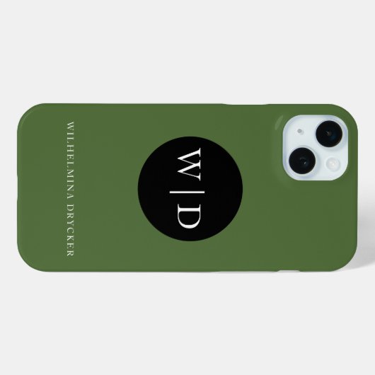 Gepersonaliseerde naam met Monogram Case-Mate iPhone Case (Achterkant (horizontaal))