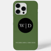 Gepersonaliseerde naam met Monogram Case-Mate iPhone Case (Achterkant)