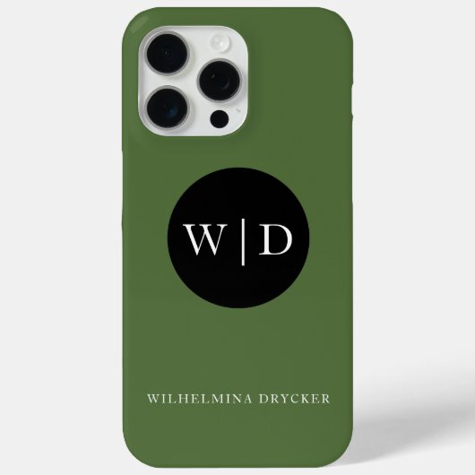Gepersonaliseerde naam met Monogram Case-Mate iPhone Case (Achterkant)