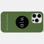 Gepersonaliseerde naam met Monogram Case-Mate iPhone Case (Achterkant (horizontaal))