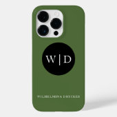 Gepersonaliseerde naam met Monogram Case-Mate iPhone Case (Achterkant)