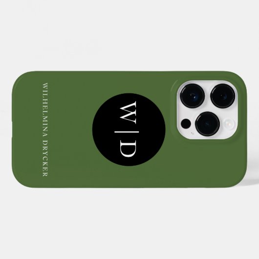 Gepersonaliseerde naam met Monogram Case-Mate iPhone Case (Achterkant (horizontaal))